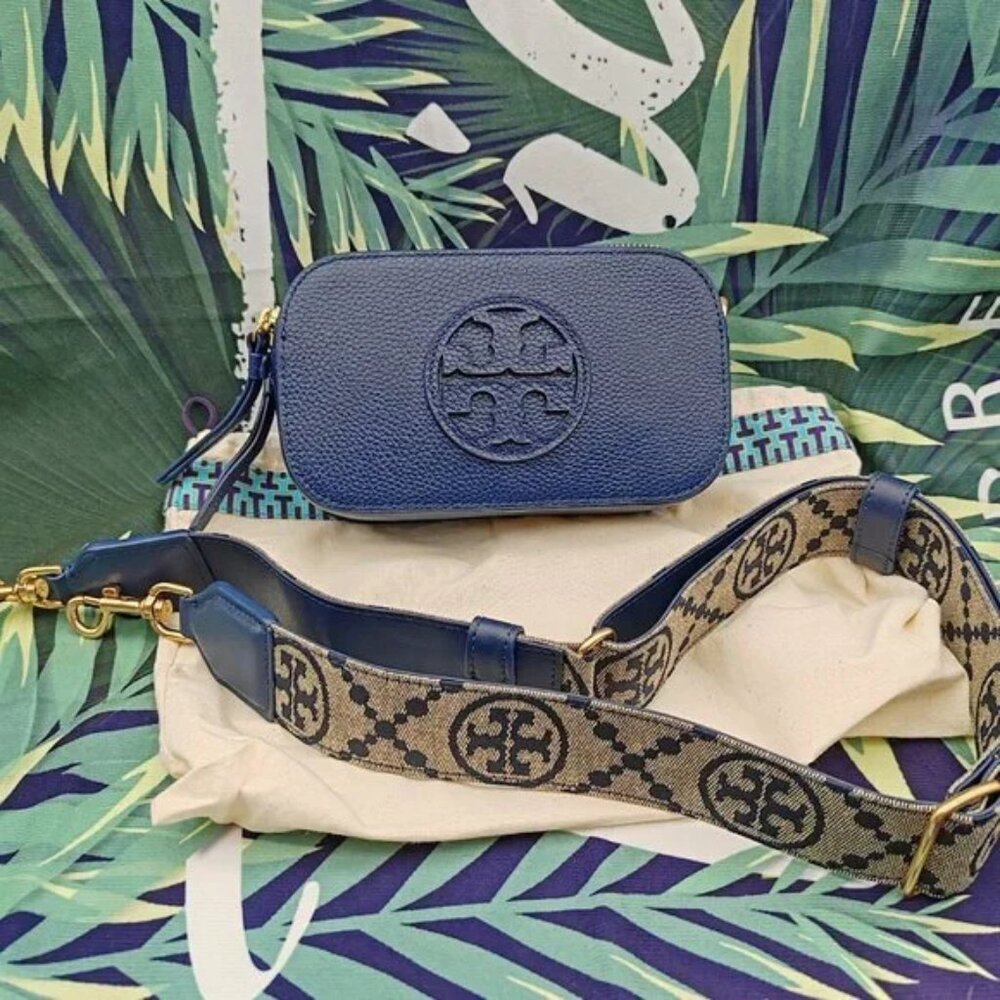 Tory burch MINI MILLER CROSSBODY BAG blue